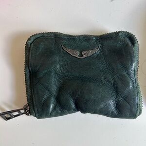 NWOT soft Zadig & Voltaire Green Leather Women's Wallet